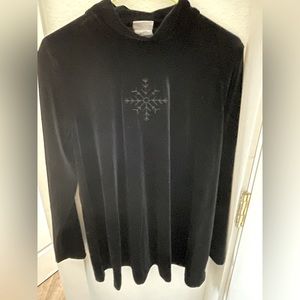 Black velvet dress
